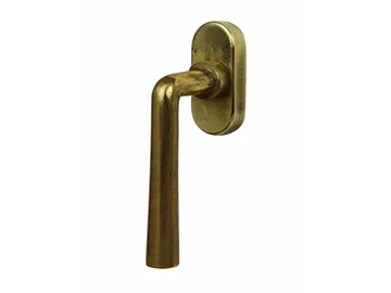 CONE - DK brass window handle on rose by GIARA ART DESIGN-BRONZE - view 2